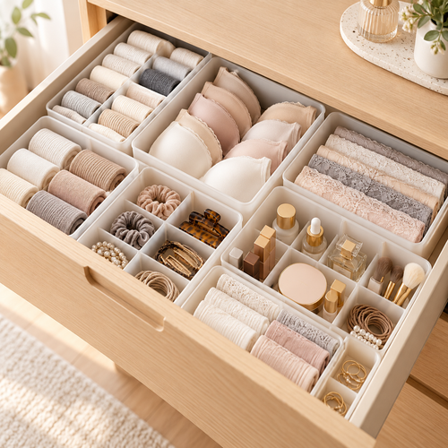 Lumqivo DrawerNest Modular Drawer Organizer Set