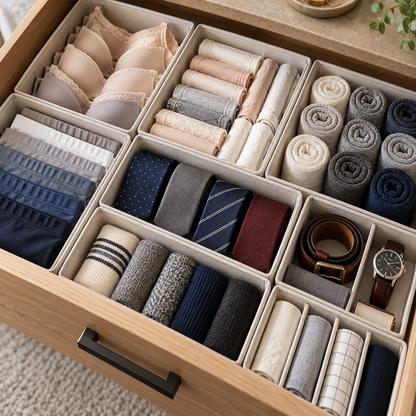 Lumqivo DrawerNest Modular Drawer Organizer Set