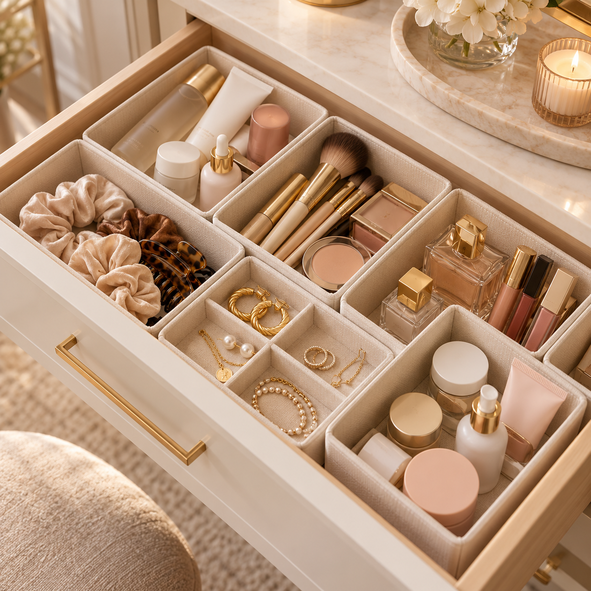 Lumqivo DrawerNest Modular Drawer Organizer Set