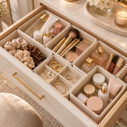 Lumqivo DrawerNest Modular Drawer Organizer Set